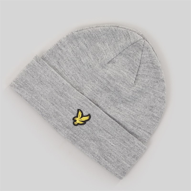 Lyle And Scott Vintage Mens Beanie Mid Grey Marl