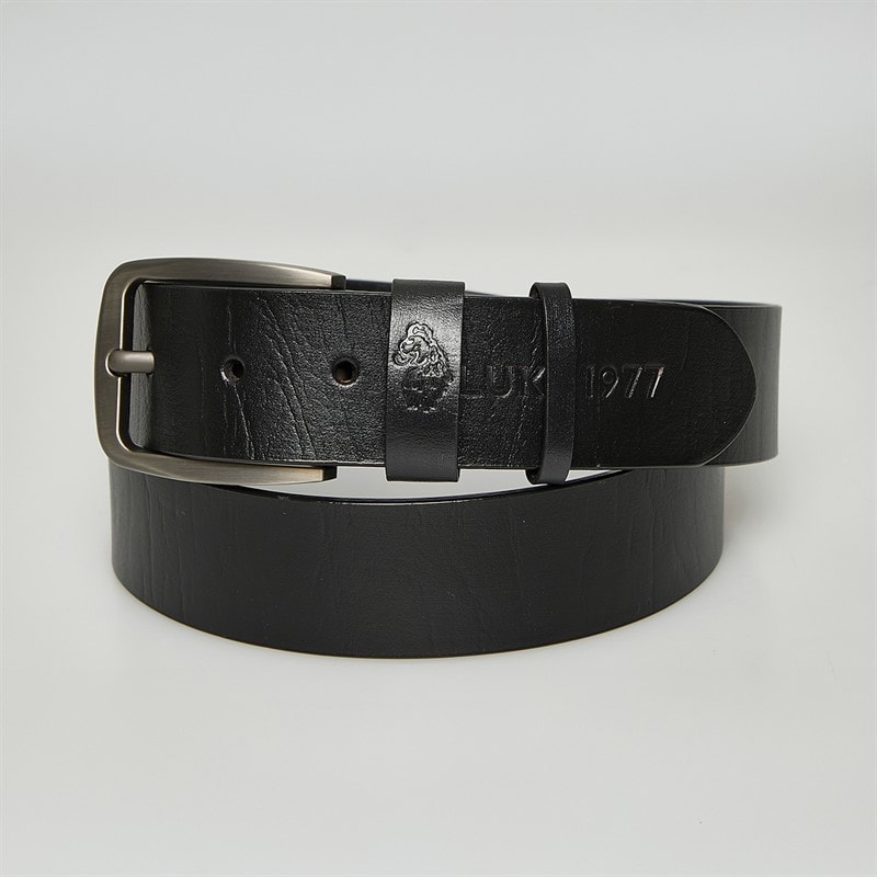 LUKE 1977 Mens Summit Leather Belt Black