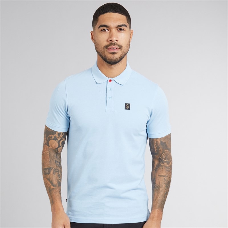 LUKE 1977 Mens Williams 2500 Polo Shirt Sky Blue