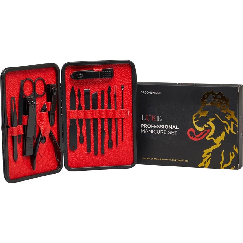 LUKE 1977 Mens Cutter And Groom Manicure Set Black
