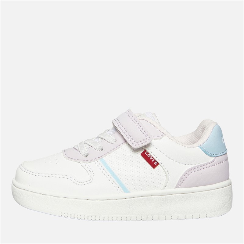 Levi's Infant Girls Kick Mini Trainers White/Lilac/Blue