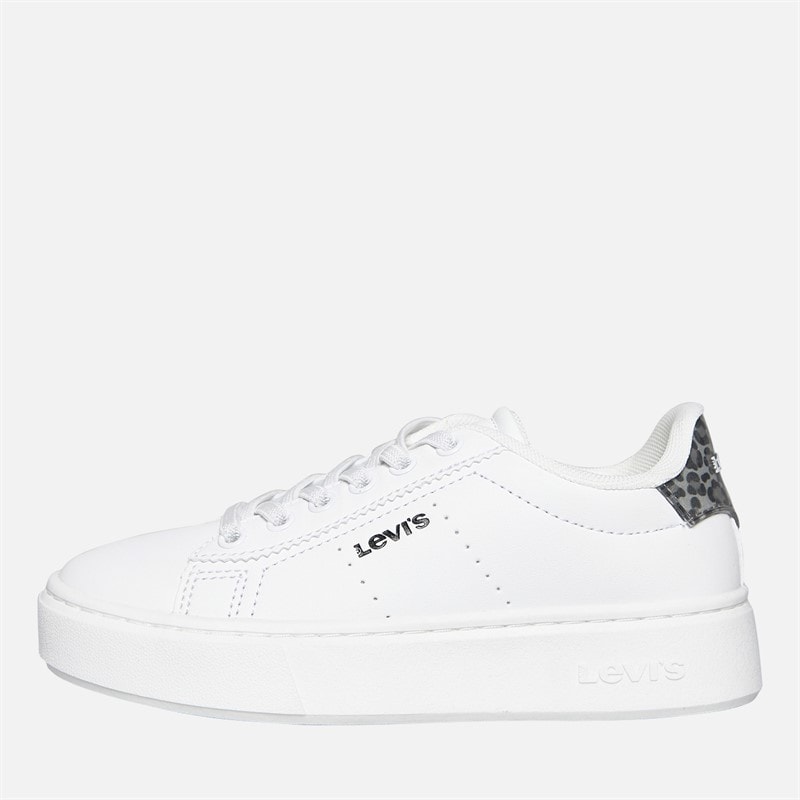 Levi's Girls Evelyn Trainers White/Leopard