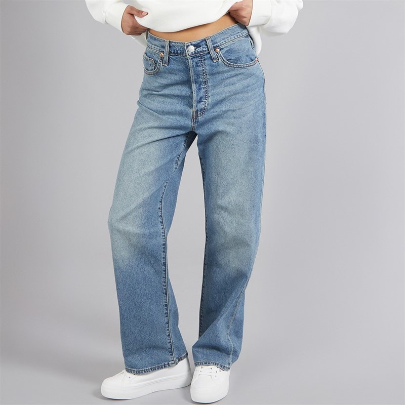 Levi's Womens Ribcage Straight Leg Jeans Cool Invite