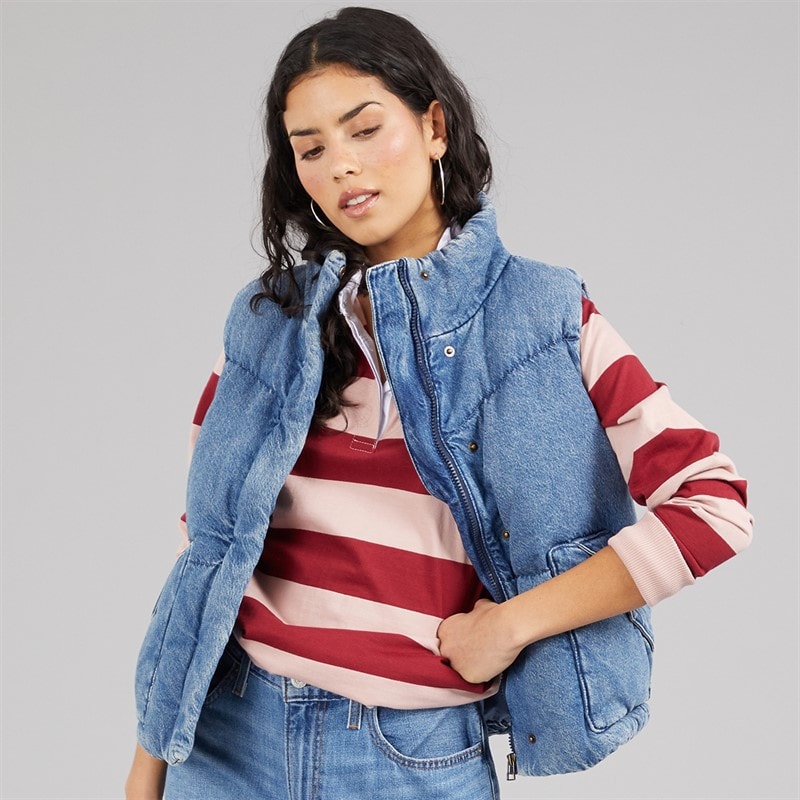 Levi's Womens Western Bubble Gilet City Worn Ow