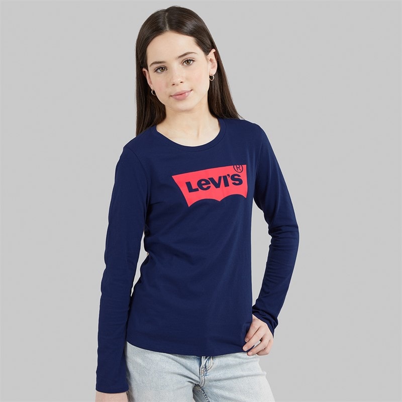 Levi's Girls Batwing Long Sleeve T-Shirt Medieval Blue