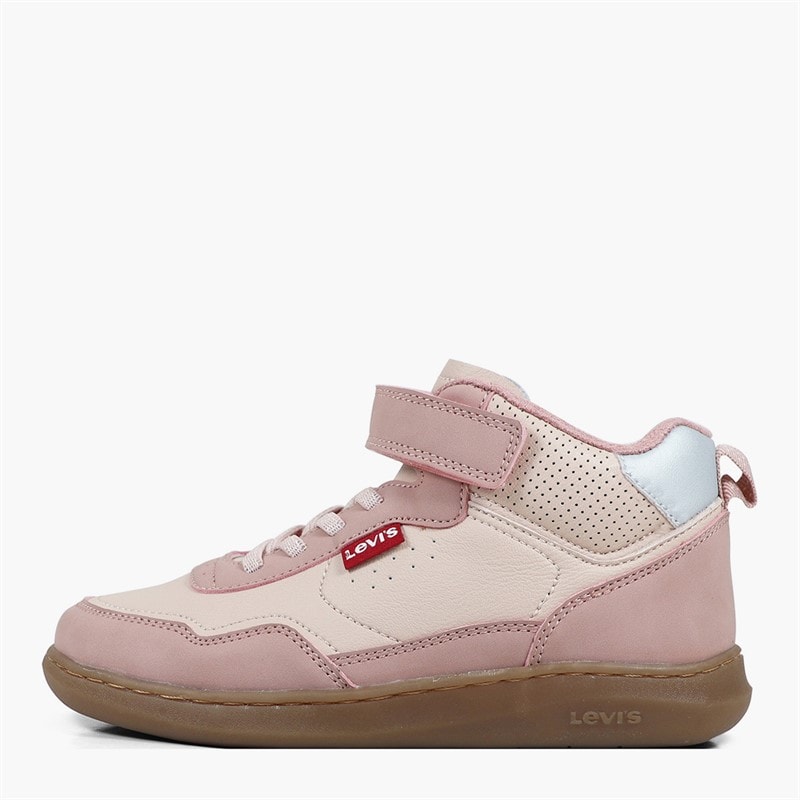 Levi's Girls Terra Mid Trainers Pink/Silver 0387