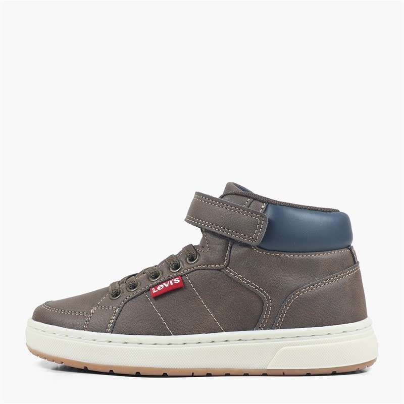 Levi's Boys Piper JR Mid Trainers Brown/Navy 0592