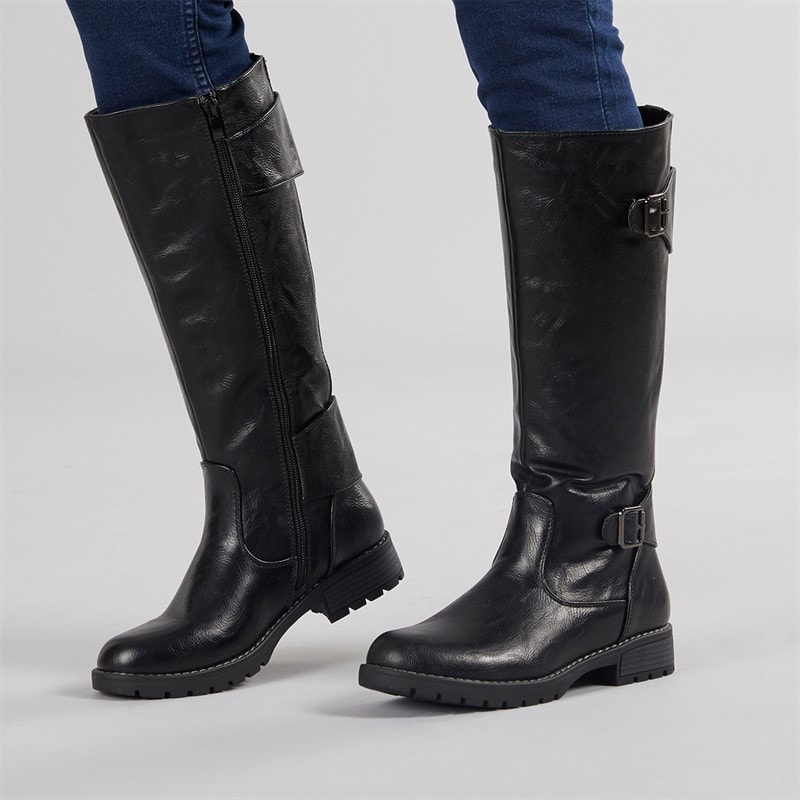 Lotus Womens Brandi Knee High Boots Black