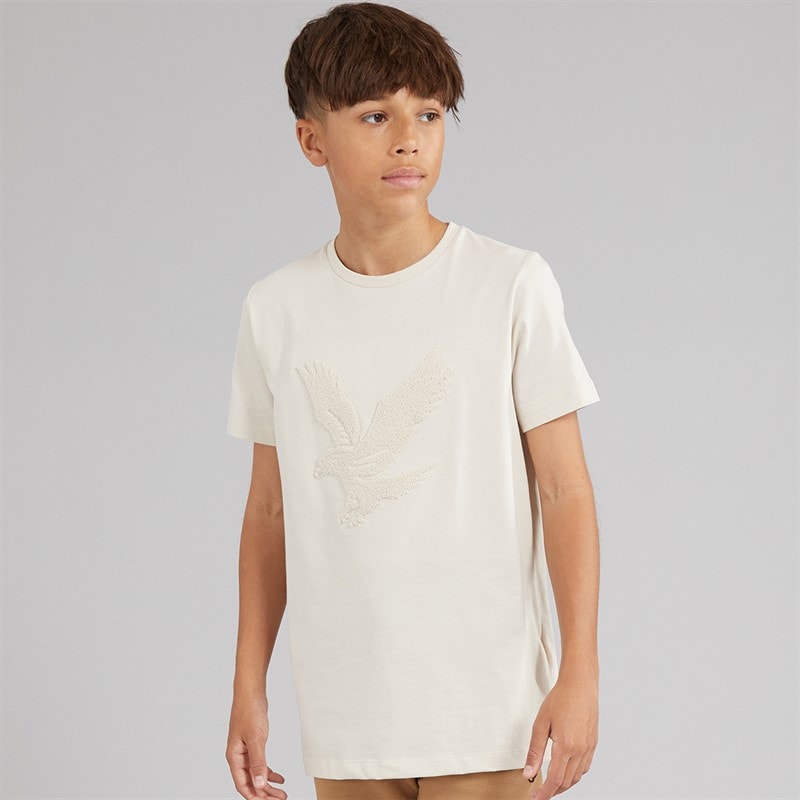 Lyle And Scott Boys Towelling Eagle T-Shirt Putty