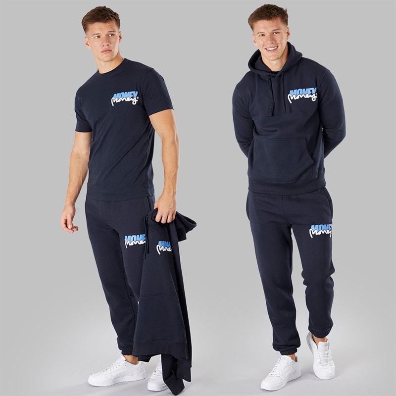 Money Mens Three Pack Tracksuit and T-Shirt Set Navy