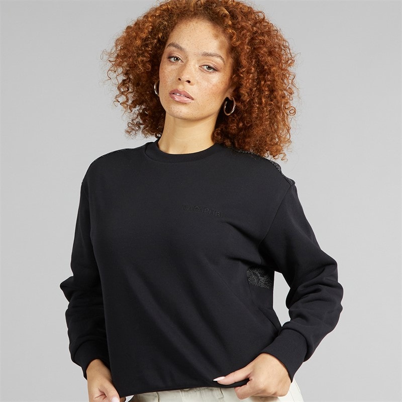 Napapijri Womens Campido Crew Neck Sweatshirt Black Beauty