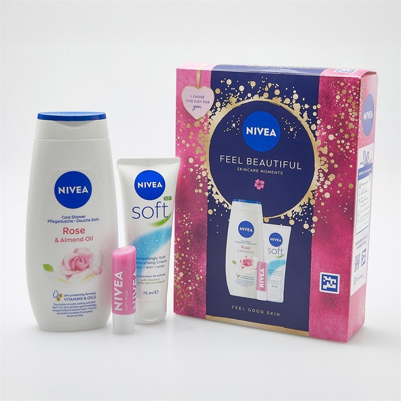 NIVEA Womens Feel Beautiful Three Pack Set Multi