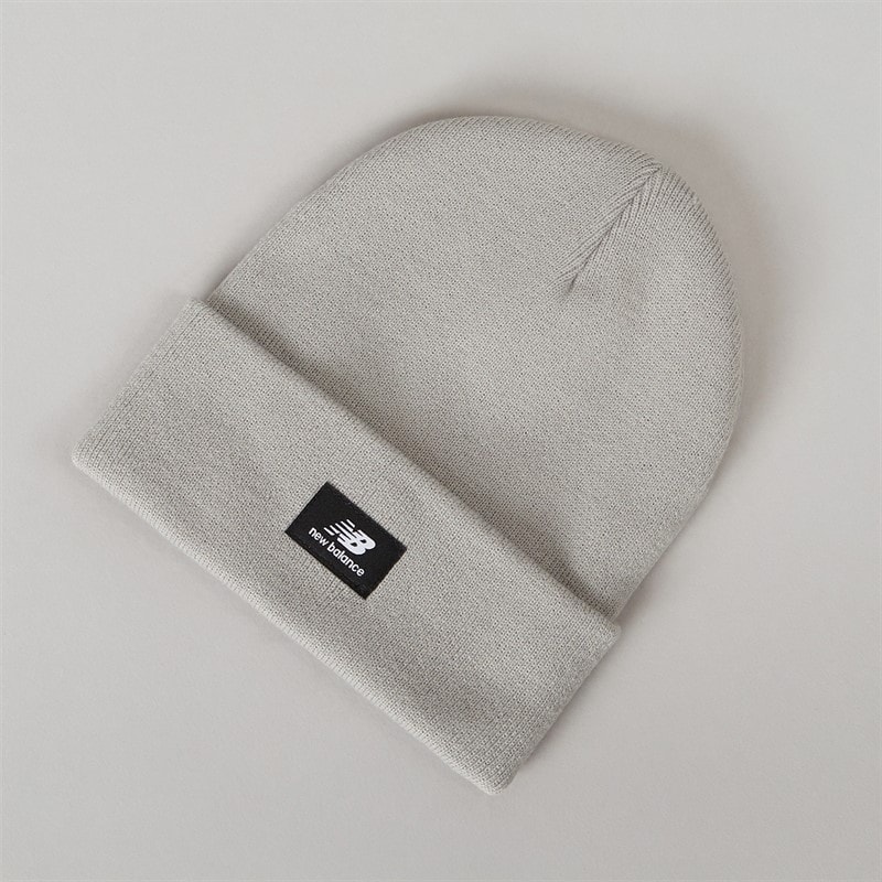 New Balance Mens NB Logo Knitted Beanie Slate