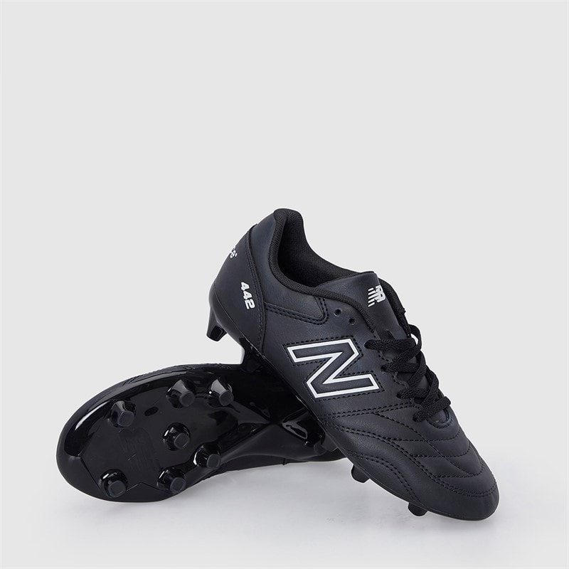 New Balance Junior 442 V2 Academy FG Firm Ground Football Boots Black/White