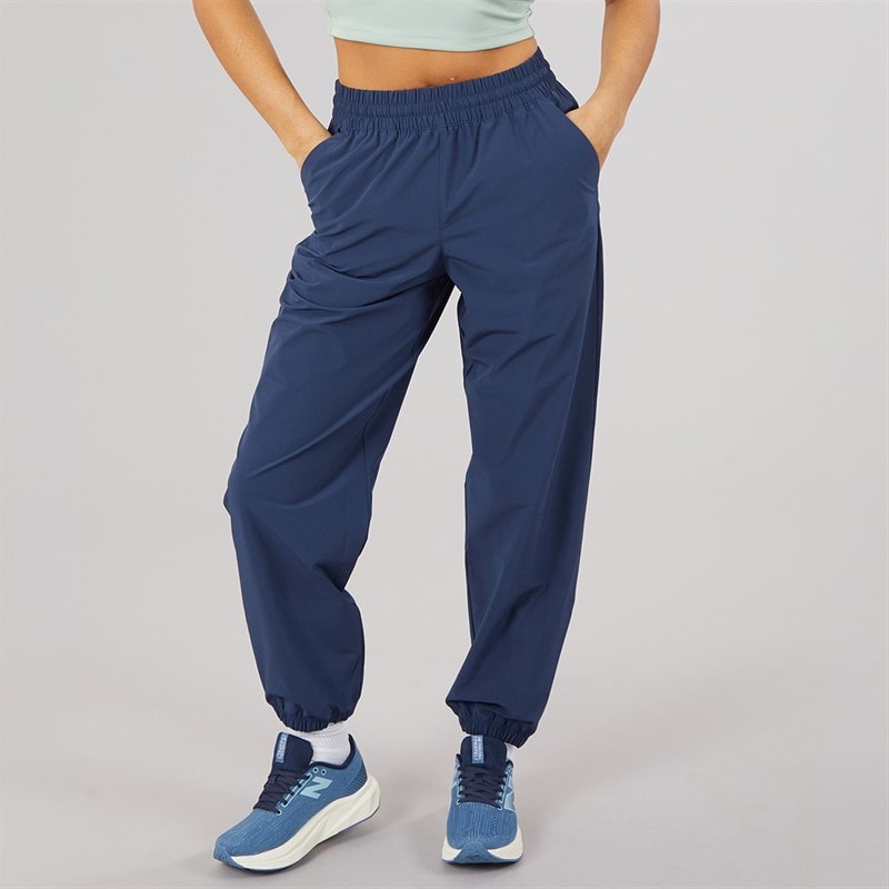 New Balance Womens Athletics Stretch Woven Track Pants Navy
