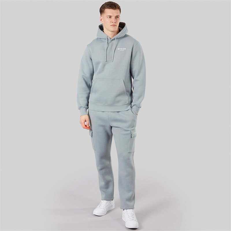 NICCE Mens Londres Cargo Open Hem Tracksuit Circular Grey