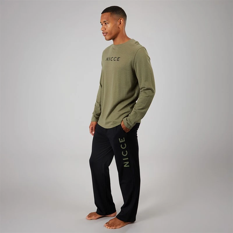 NICCE Mens Ireton Lounge Set Black