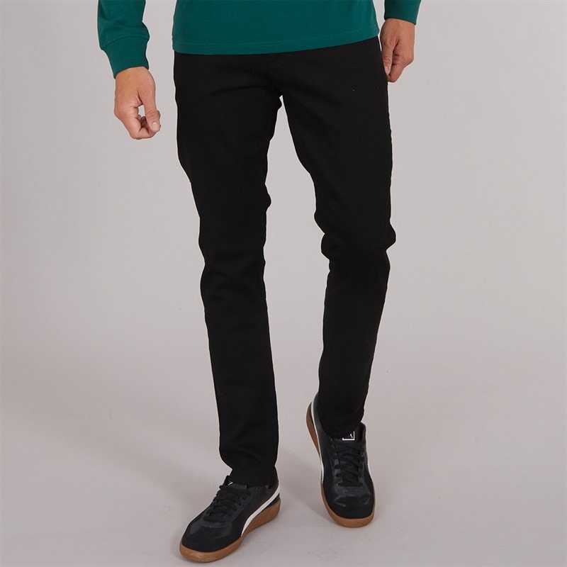 Henleys Mens Mayhen Slim Jeans Black