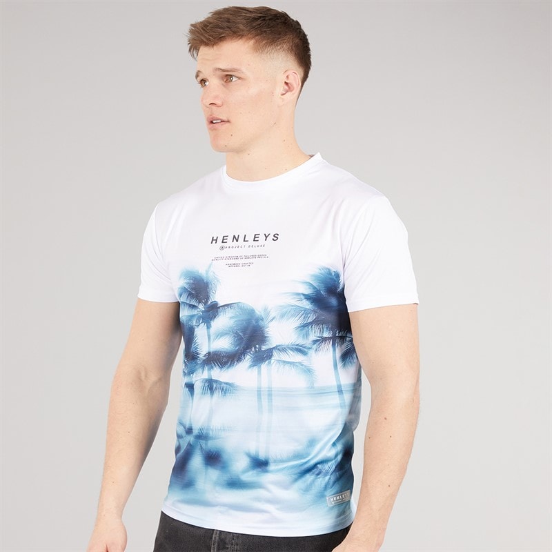 Henleys Mens Hennicane T-Shirt White