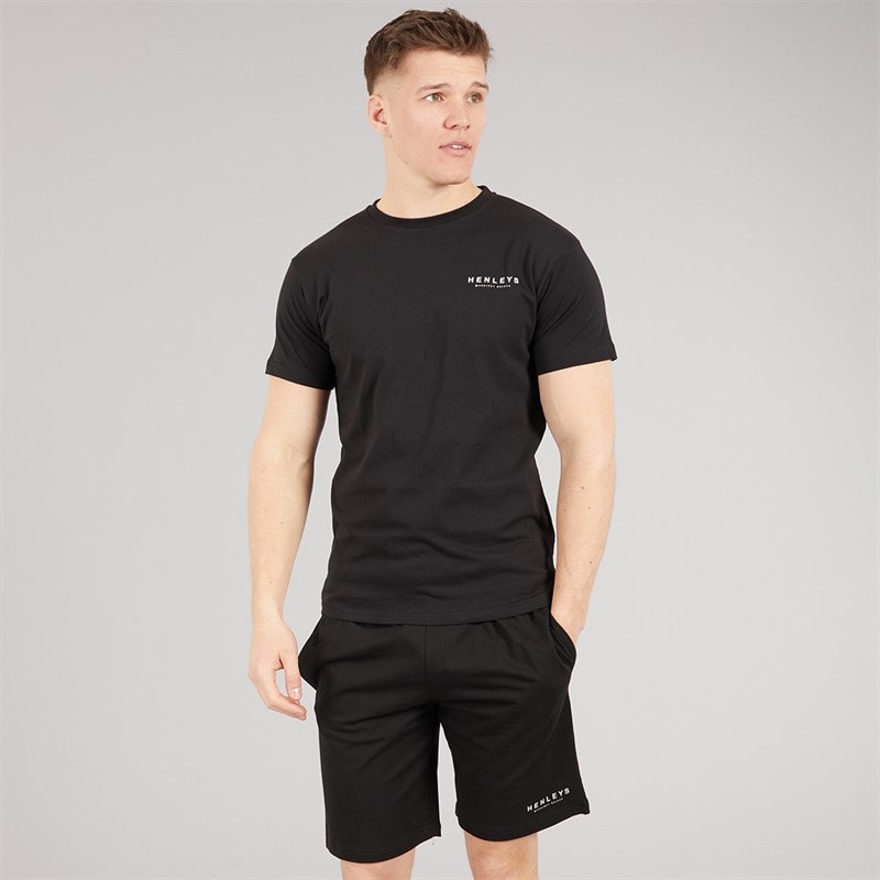 Henleys Mens Henrycore Lounge Set Black