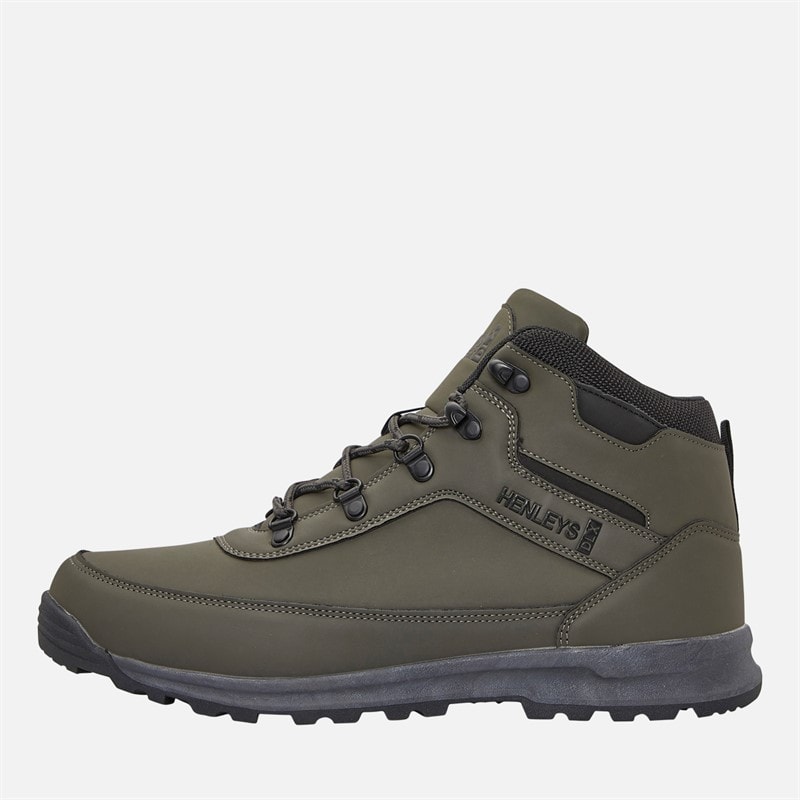 Henleys Mens Travis Boots Charcoal