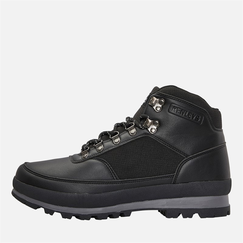 Henleys Mens Gingory Boots Black