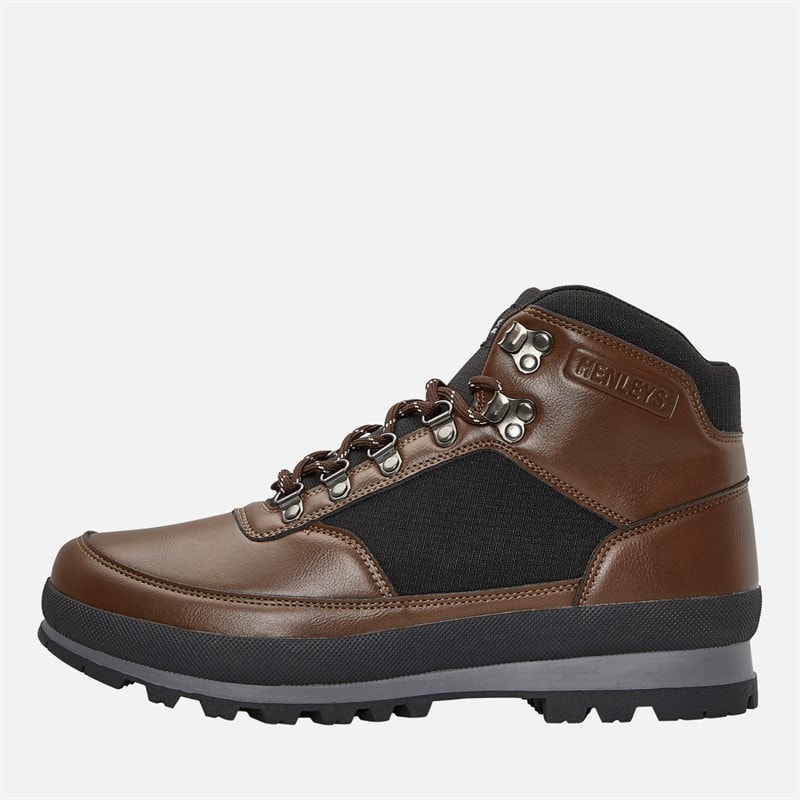Henleys Mens Gingory Boots Brown