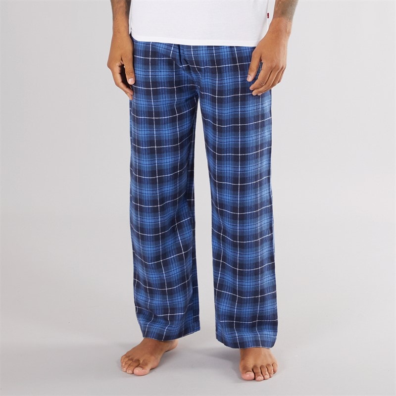 French Connection Mens FC Flannel Pants Multi Blue
