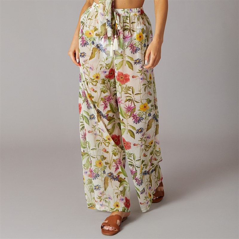 French Connection Womens Monica Silky Trousers Multi
