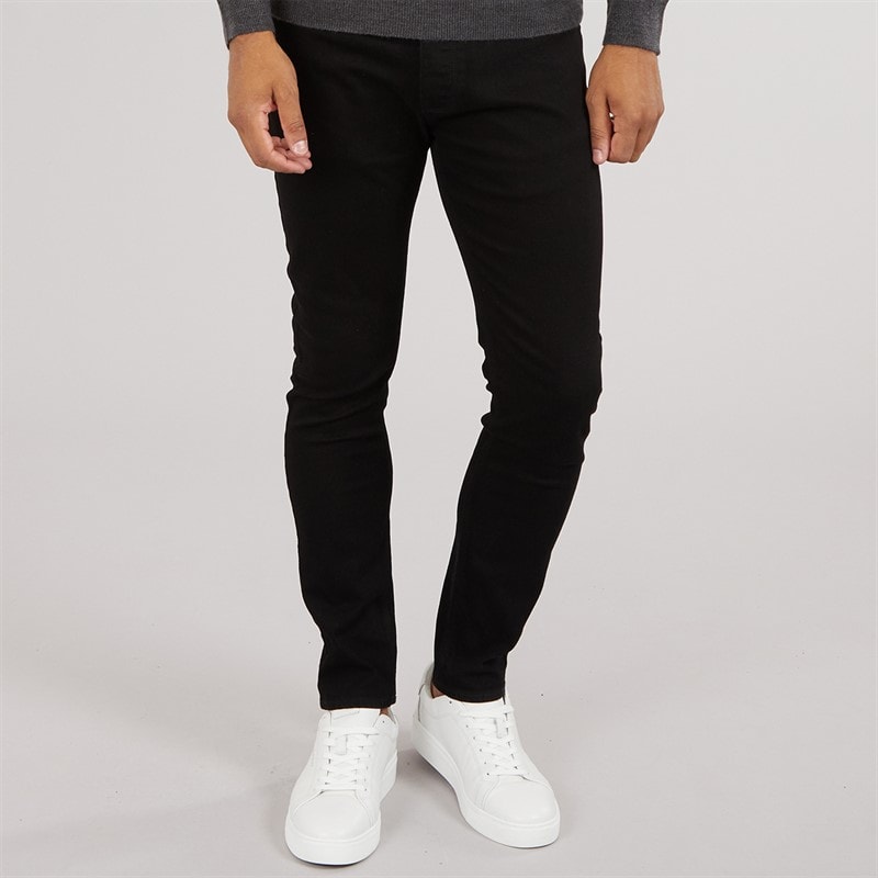 French Connection Mens Skinny Fit Jeans BLK1 Black