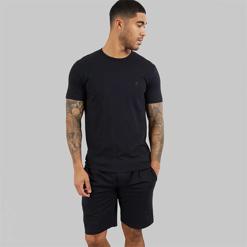 French Connection Mens FC Shorts And Crew Co-Ord Marine