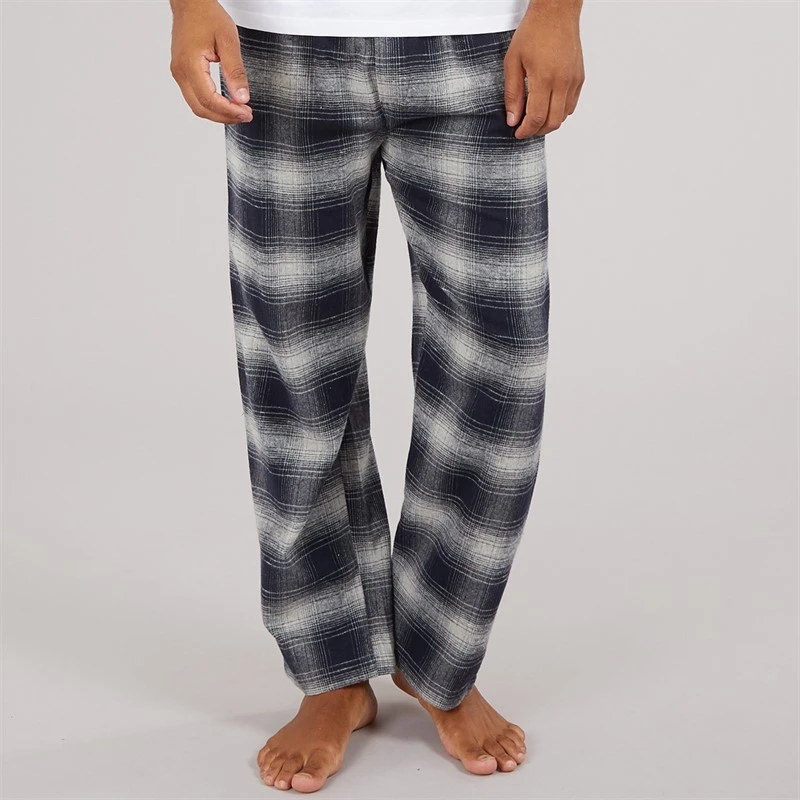 French Connection Mens FC Flannel Pants Marine/Gunmetal