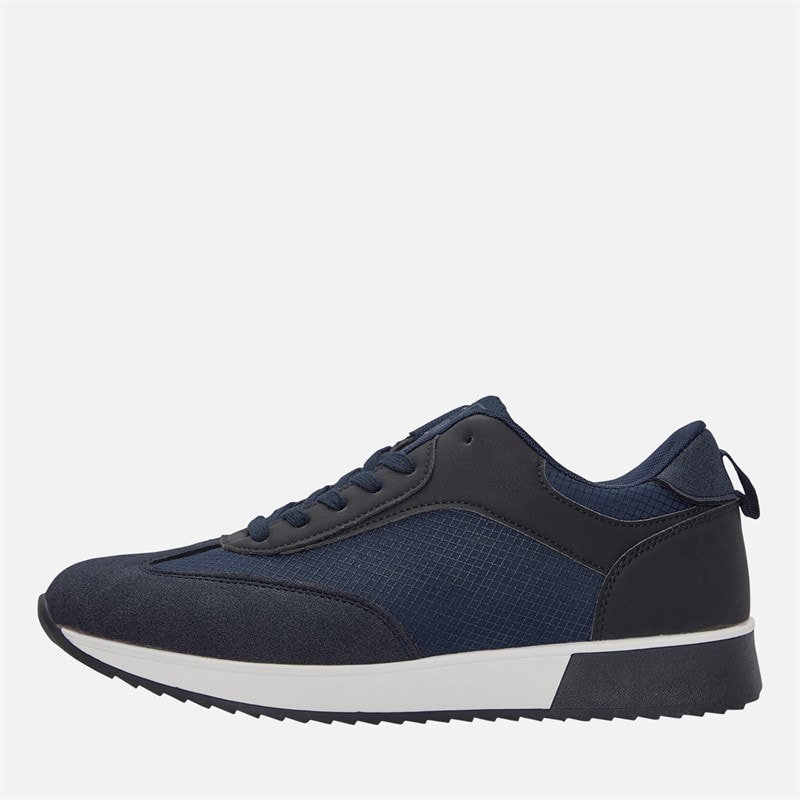 French Connection Mens Ripstop Trainers Marine/Black