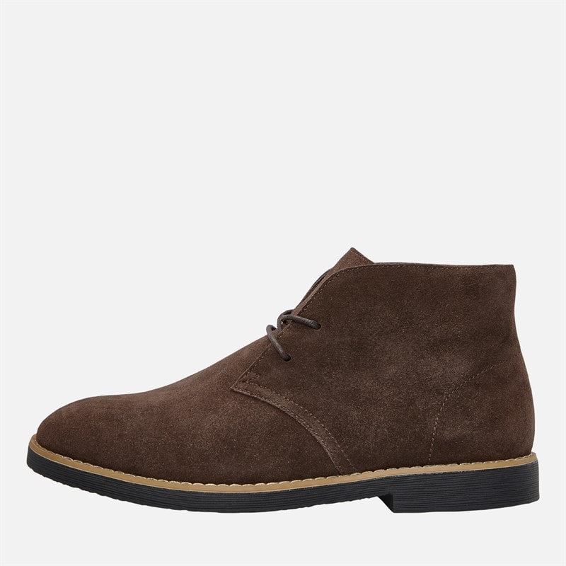 French Connection Mens Lace Up Chukka Shoes Chocolate Brown