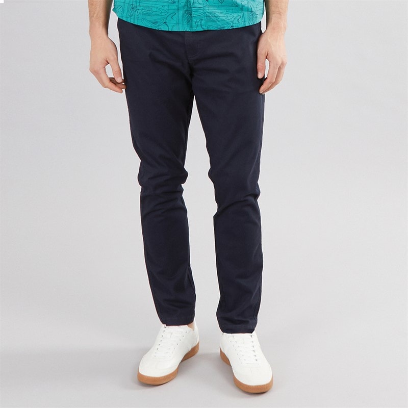 Onfire Mens Slim Fit Chino Trousers Navy