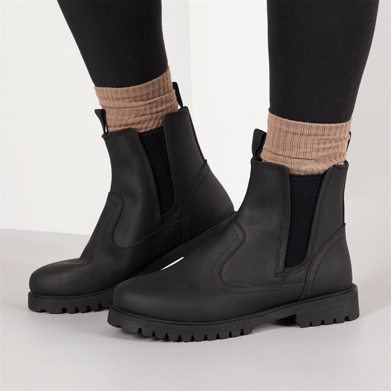 Onfire Womens Leather Country Chelsea Boot Black