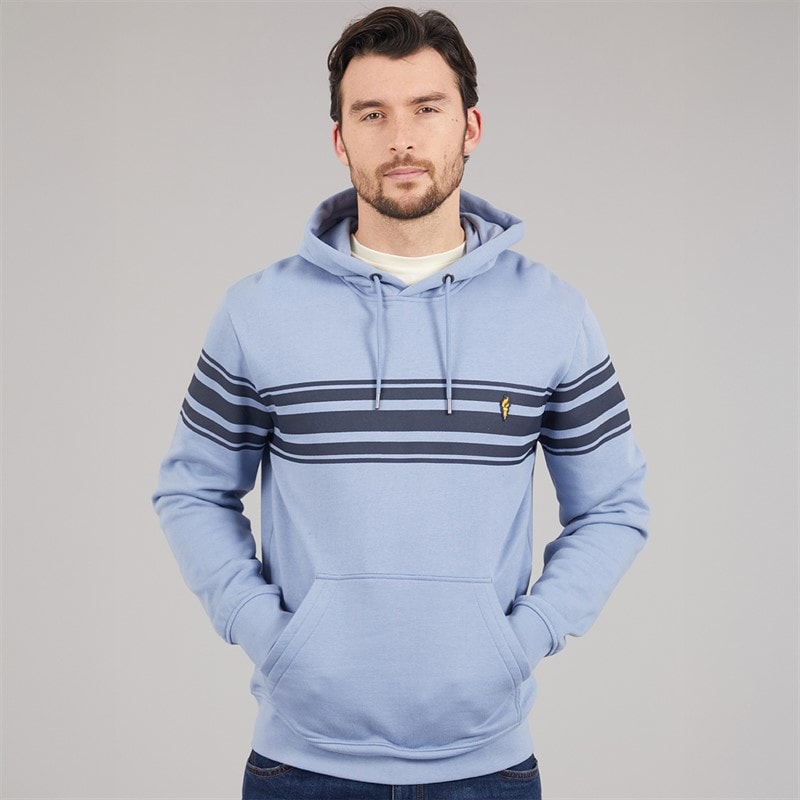 Onfire Mens Striped Hoodie Kentucky Blue