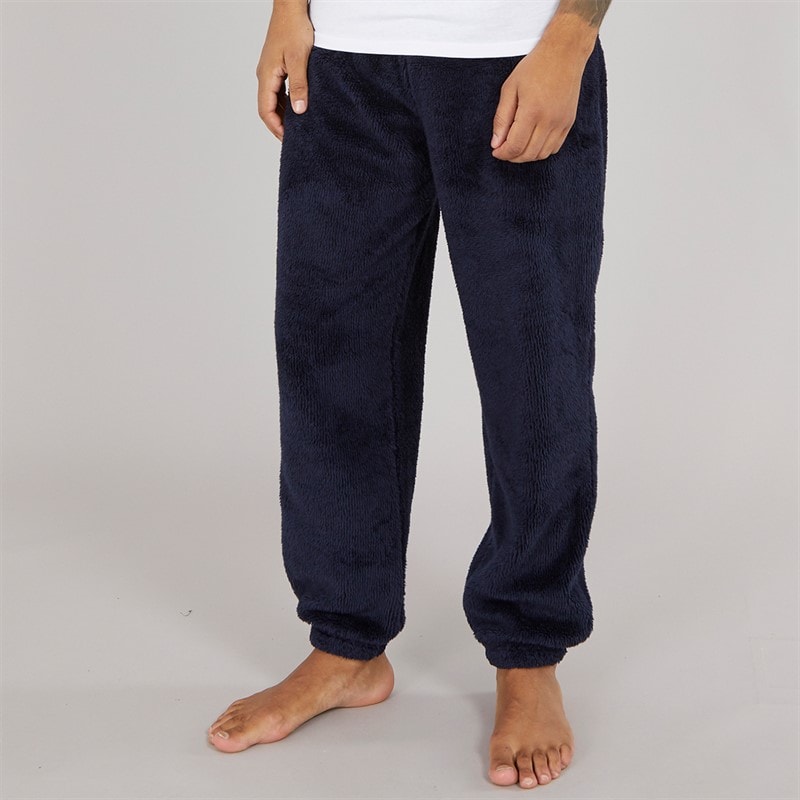 Original Penguin Mens Marled Fleece Lounge Pants Navy Marl