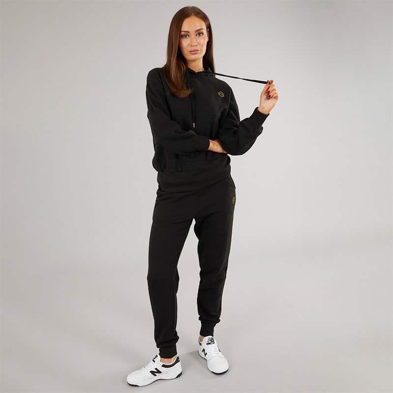 Pindydoll Womens Daphne Two Piece Hoodie And Joggers Set Black