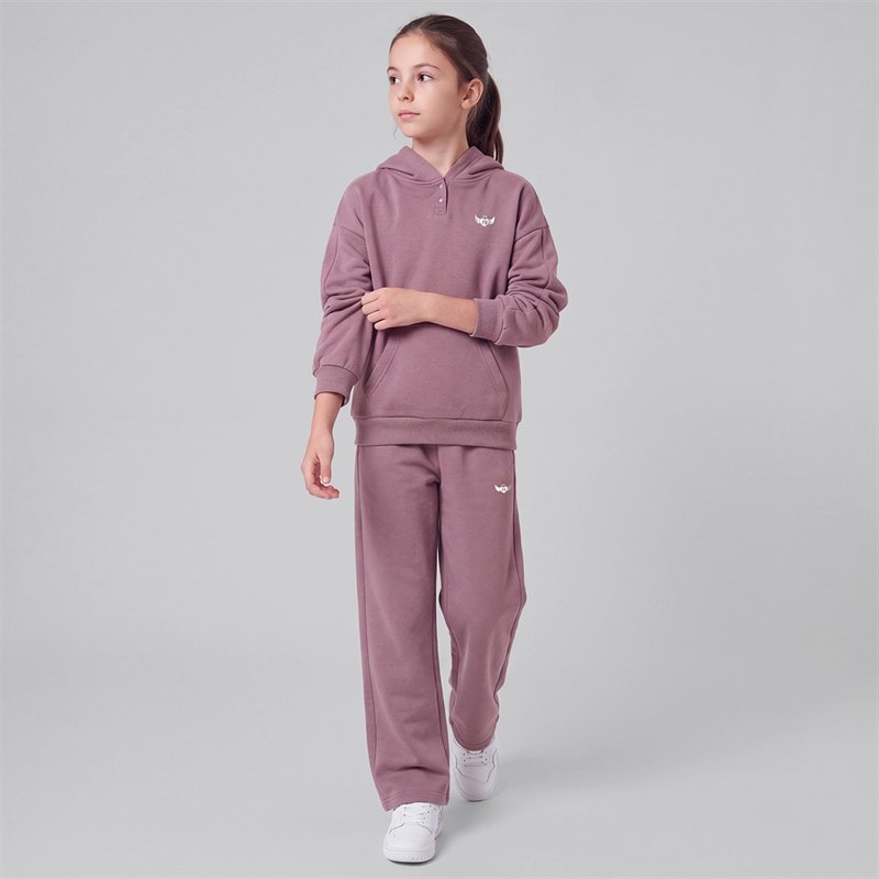 Pindydoll Girls Avery Hoodie And Loose Fit Joggers Tracksuit Elderberry