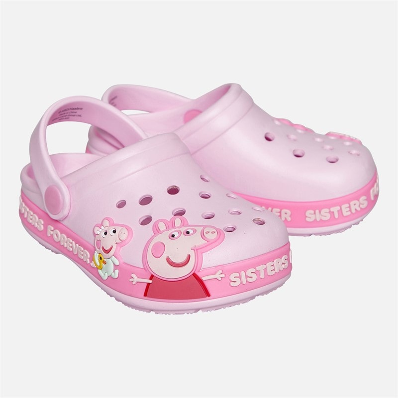 Peppa Pig Girls Sisters Clogs Pink/Multi