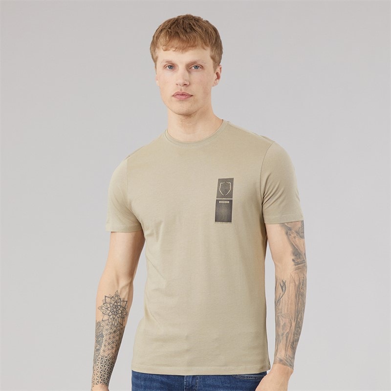 883 Police Mens Hazlebrook T-Shirt Desert