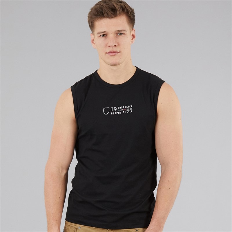 883 Police Mens Offida Vest Black
