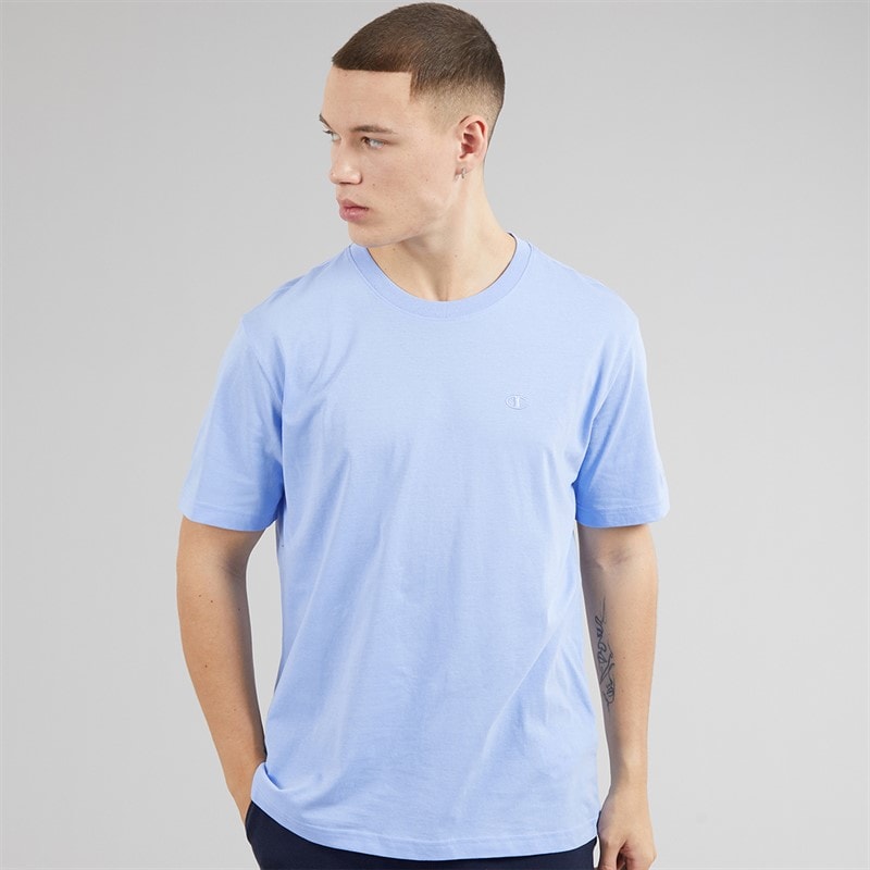 Champion Mens Icons Tonal Logo T-Shirt Powder Blue