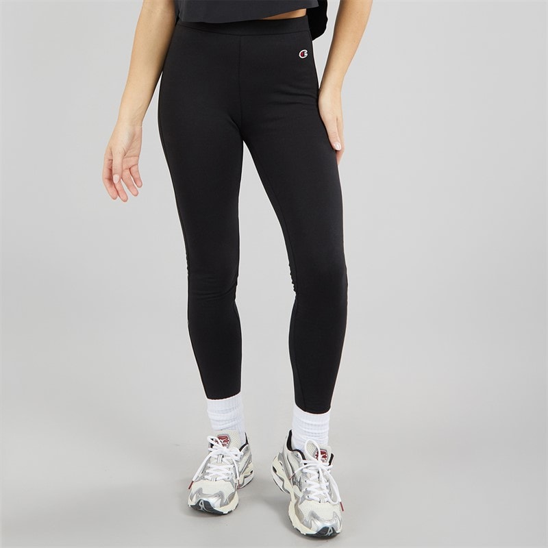 Champion Womens Core Icons Heritage Logo Leggings Black