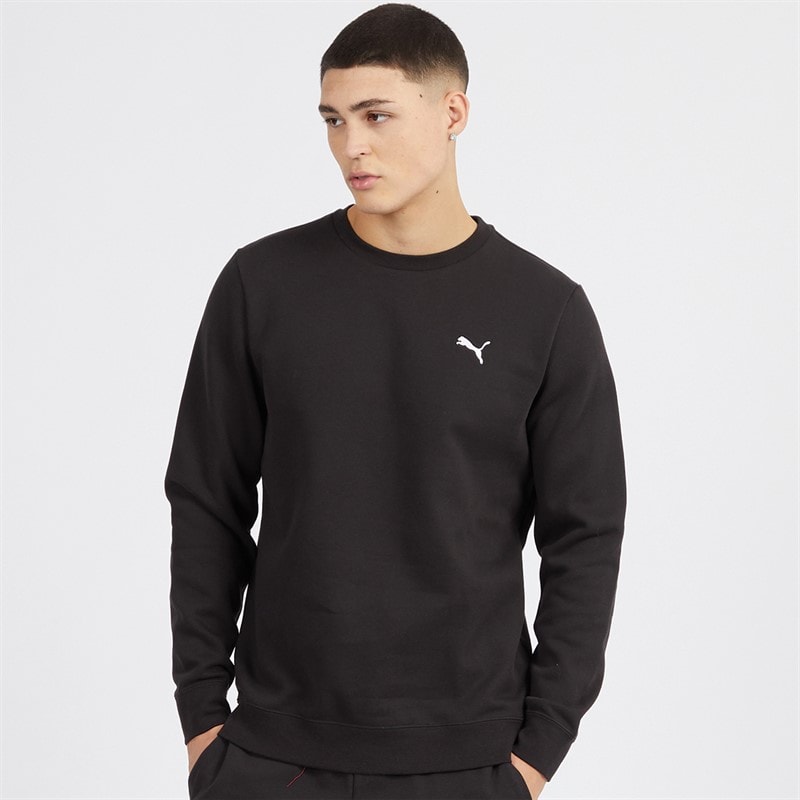 Puma Mens Essentials Small Logo Crew Sweatshirt Puma Black