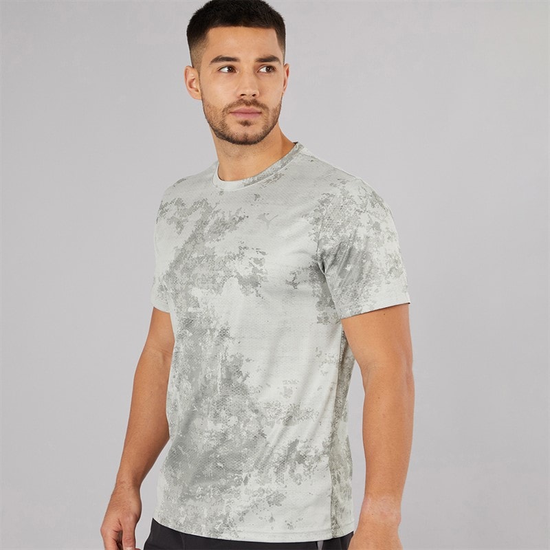 Puma Mens Flex Printed dryCELL Training Top Cool Dark Grey
