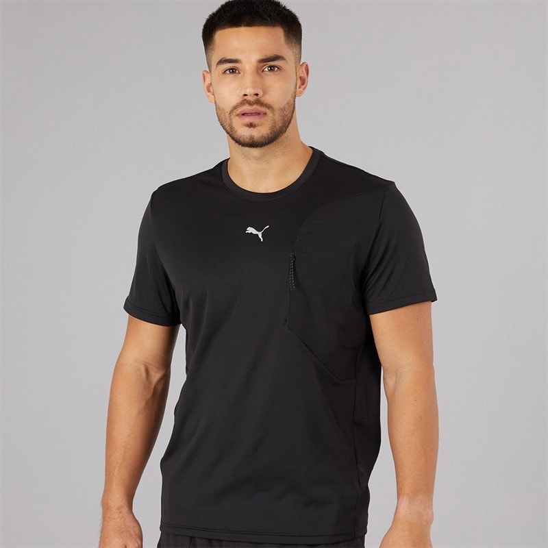 Puma Mens Flex Pocket Jacquard dryCELL Training Top Puma Black
