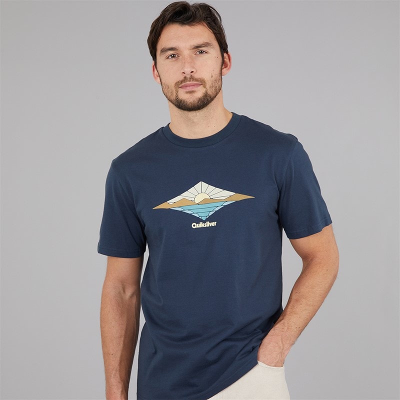 Quiksilver Mens Dawn T-Shirt Dark Navy