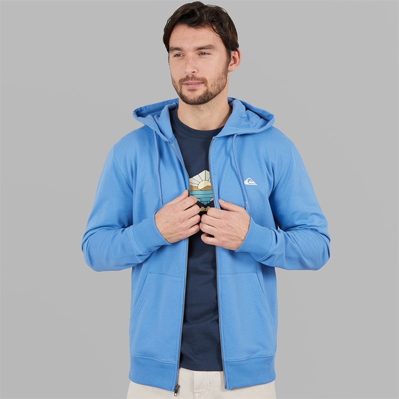 Quiksilver Mens Basic Zip Hoodie Riviera